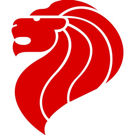 courtesy lion with singapore flag png